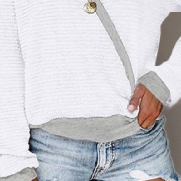 Waffle knit top womens - Picture 2 of 2